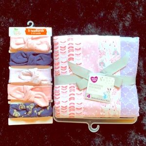 Receiving blankets...and head bands